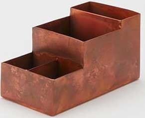 American Metalcraft Antique Copper Coffee Caddy, 8 inch Length x 4 inch Width x 4 inch Height