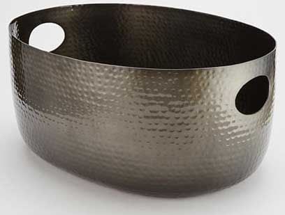 American Metalcraft Black Hammered Aluminum Beverage Tub, 16 1/4 Quart