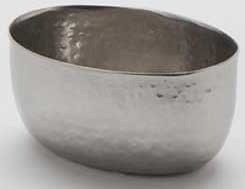American Metalcraft Hammered Stainless Steel Oval Sauce Cup, 3 Ounce
