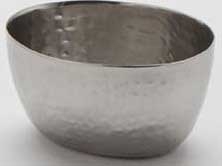 American Metalcraft Hammered Stainless Steel Oval Sauce Cup, 2 Ounce