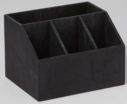 American Metalcraft Black Poplar Wood Caddy, 7 1/2 inch Length