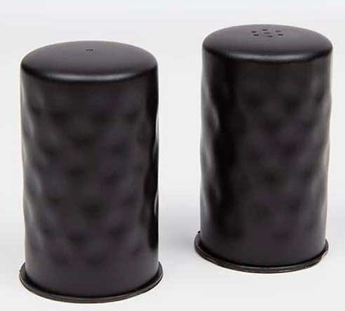 American Metalcraft Black Hammered Salt and Pepper Shaker Set, 2 Ounce -- 1 set
