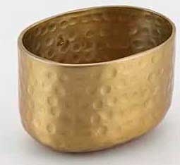 American Metalcraft Gold Hammered Aluminum Sugar Packet Holder, 6 Ounce