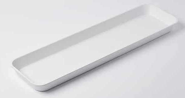 American Metalcraft Melamine White Rectangular Market Tray, 216 Ounce Capacity