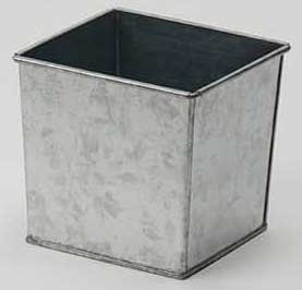 American Metalcraft Six Size Rectangular Silver Galvanized Beverage Tub, 6 inch Length x 6-1/4 inch Width x 5-3/4 inch Height
