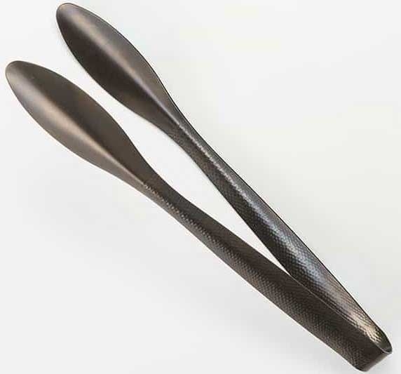 American Metalcraft Vintage Black Hammered Serving Tong, 9 inch Length