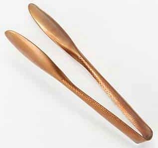 American Metalcraft Vintage Bronze Hammered Serving Tong, 6 inch Length