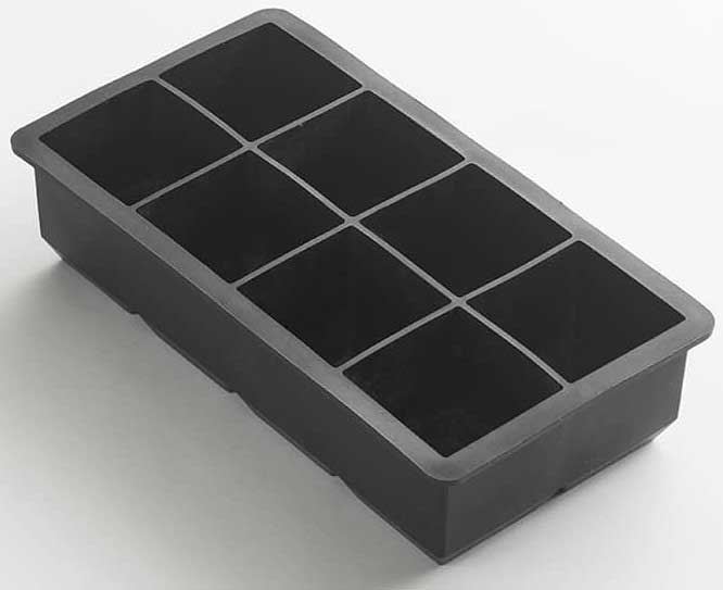 American Metalcraft Black Silicone Cube Ice Mold, 8 1/2 x 4 1/2 x 2 inch