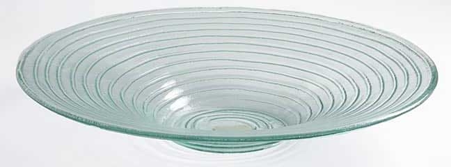 American Metalcraft Glacier Recycled Green Glass Bowl, 19 x 3 1/2 inch