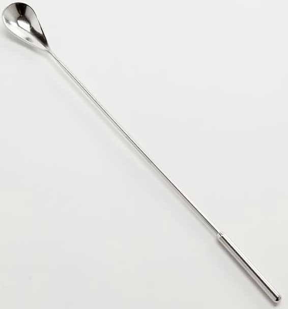 American Metalcraft Silver Stainless Steel Weighted Handle Bar Spoon, 12 inch Length x 1 inch Width
