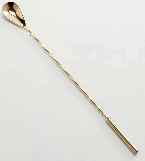 American Metalcraft Gold Stainless Steel Weighted Handle Bar Spoon, 12 inch Length x 1 inch Width