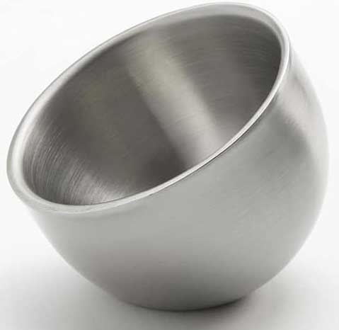 American Metalcraft Stainless Steel Satin Finish Double Wall Angled Sauce Cup, 2.5 Ounce