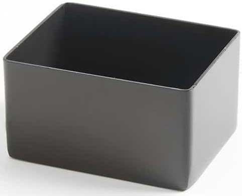 American Metalcraft Black Rectangular Sugar Packet Holder, 2-3/4 inch Length x 2-1/2 inch Width x 1-3/4 inch Height