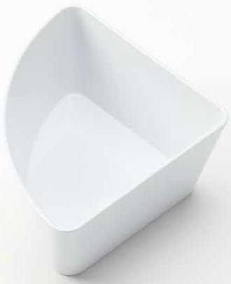 American Metalcraft White ABS Plastic Quarter Size Round Insert Only, 24 Ounce