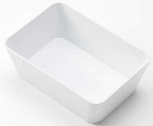 American Metalcraft The Del Mar Collection ABS White Rectangular Serving Bowl, 38 Ounce