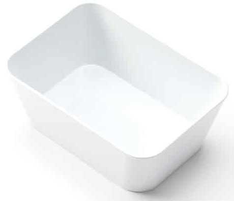 American Metalcraft White ABS Plastic Quarter Size Rectangular Insert Only, 30 Ounce