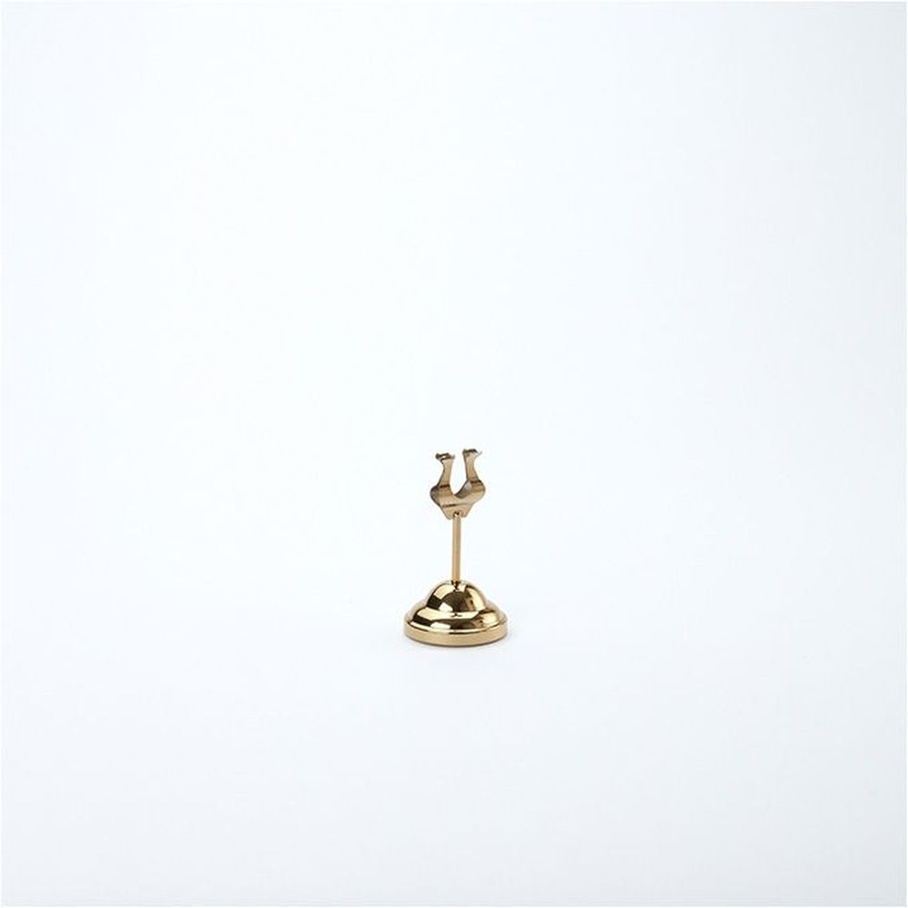 American Metalcraft Gold Harp Weighted Number Stand, 2 1/4 x 2 1/4 x 4 inch