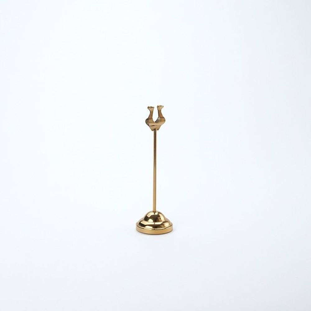 American Metalcraft Gold Harp Weighted Number Stand, 2 1/4 x 2 1/4 x 8 inch
