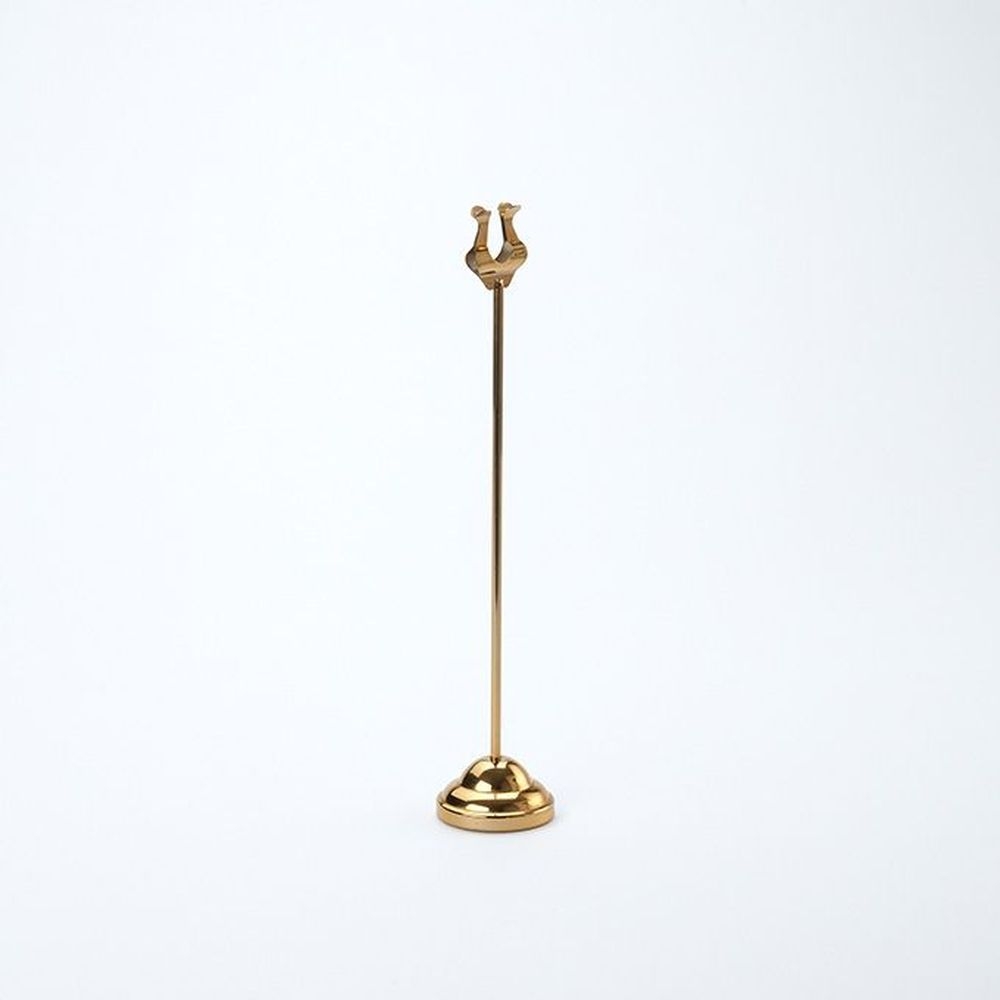 American Metalcraft Gold Harp Weighted Number Stand, 2 1/4 x 2 1/4 x 12 inch