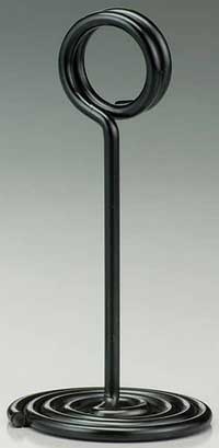 American Metalcraft Black Swirl Base Number Stand, 12 inch
