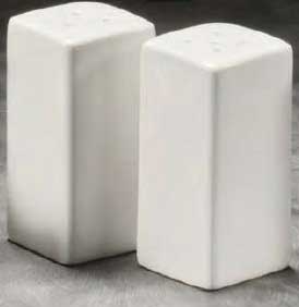 American Metalcraft Ceramic Square Salt and Pepper Shaker Set, 3 1/4 inch