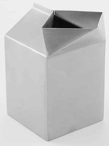 American Metalcraft Stainless Steel Milk Carton Funky Creamer, 5 Ounce