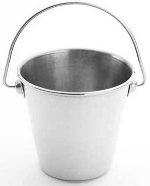 American Metalcraft Medium Stainless Steel Pail with Handle, 12 Ounce -- 12 per case