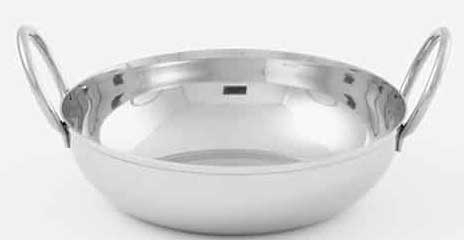 American Metalcraft Stainless Steel Balti Dish, 18 Ounce