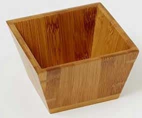 American Metalcraft Square Bamboo Bowl, 5 x 2 7/8 inch