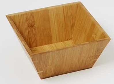 American Metalcraft Square Bamboo Bowl, 7 x 3 3/8 inch