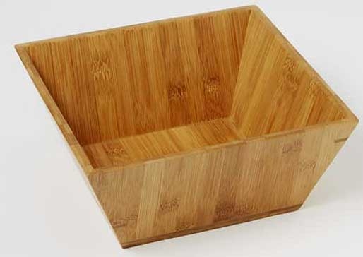 American Metalcraft Square Bamboo Bowl, 9.50 x 4 inch