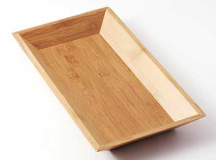 American Metalcraft Rectangular Bamboo Tray, 14 inch