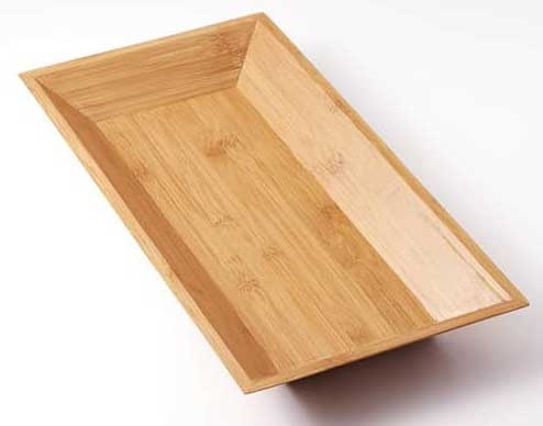 American Metalcraft Rectangular Bamboo Tray, 18 x 8.25 inch