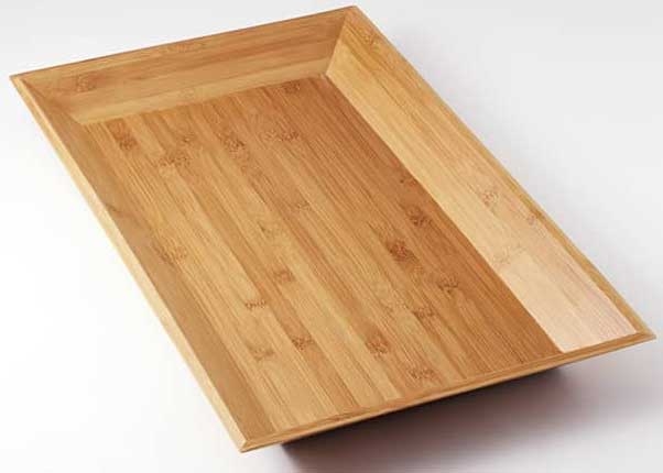 American Metalcraft Rectangular Bamboo Tray, 21 x 13 inch