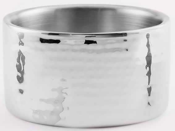 American Metalcraft Stainless Steel Hammered Finish Double Wall Bowl, 17 Ounce