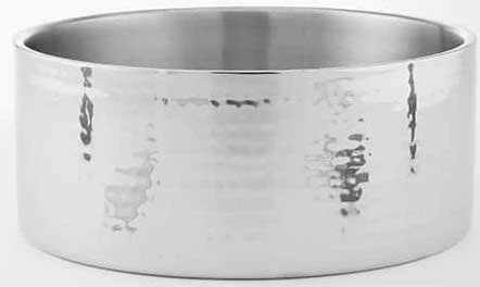 American Metalcraft Stainless Steel Hammered Finish Double Wall Bowl, 156 Ounce
