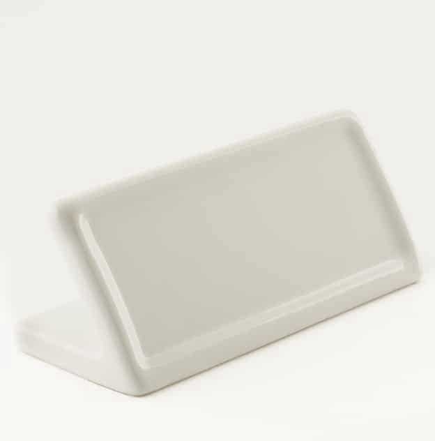 American Metalcraft Rectangular Ceramic Card Sign, 2 1/2 inch