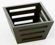 American Metalcraft Small Square Tapered Birch Bread Basket, 5 x 5 x 3 inch