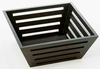 American Metalcraft X Large Square Tapered Birch Bread Basket, 9 1/2 x 9 1/2 x 4 inch