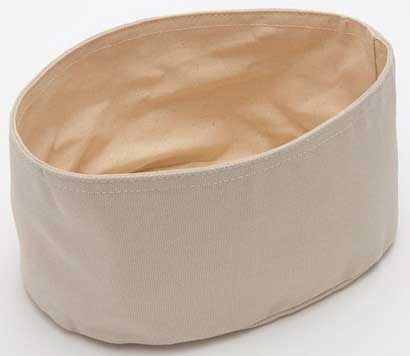 American Metalcraft Cream/Gray Canvas Bag, 9 7/8 inch Dia