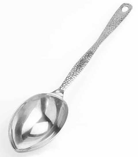 American Metalcraft Stainless Steel Hammered Portioned Spoon, 1/3 Cup