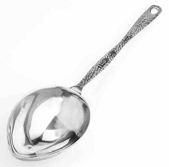 American Metalcraft Stainless Steel Hammered Portioned Spoon, 1 Cup