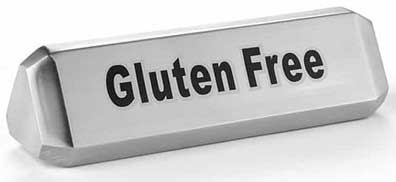 American Metalcraft Stainless Steel Vegan/Vegetarian/Gluten Free Three Sided Sign, 4 3/4 x 1 1/2 x 1 3/8 inch