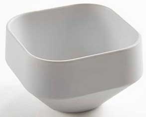 American Metalcraft Melamine Matte Finish White Square Stackable Sauce Cup, 3 Ounce