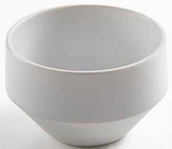 American Metalcraft Melamine Matte Finish White Stackable Sauce Cup, 2.5 Ounce
