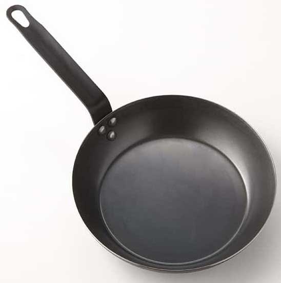 American Metalcraft Black Steel Fry Pan, 11 inch Dia