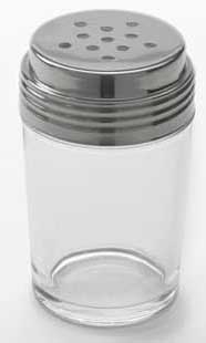 American Metalcraft Glass Contemporary Shakers with Cheese Top, 6 Ounce