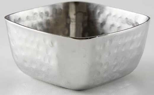 American Metalcraft 304 18/8 Stainless Steel Square Hammered Sauce Cup, 1.5 Ounce