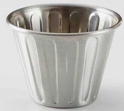 American Metalcraft 304 Stainless Steel Fluted Sauce Cup, 2 Ounce