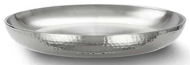 American Metalcraft 18/8 Stainless Steel Hammered Double Wall Seafood Tray, 16 inch